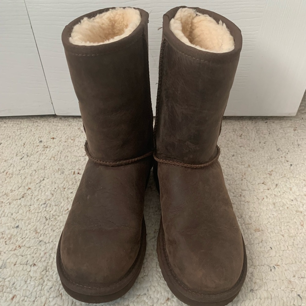 Brown Leather / Shearling Ugg Boots